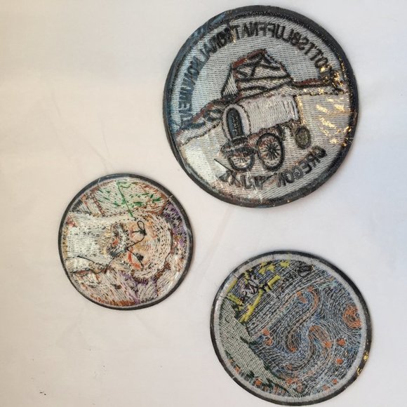 Lot of 3, NWOT, Iron On Patches: Oregon Trail, Morty as Scream and Van Gogh Art. - Picture 5 of 5